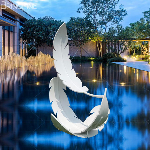Stainless Steel Feather Sculpture