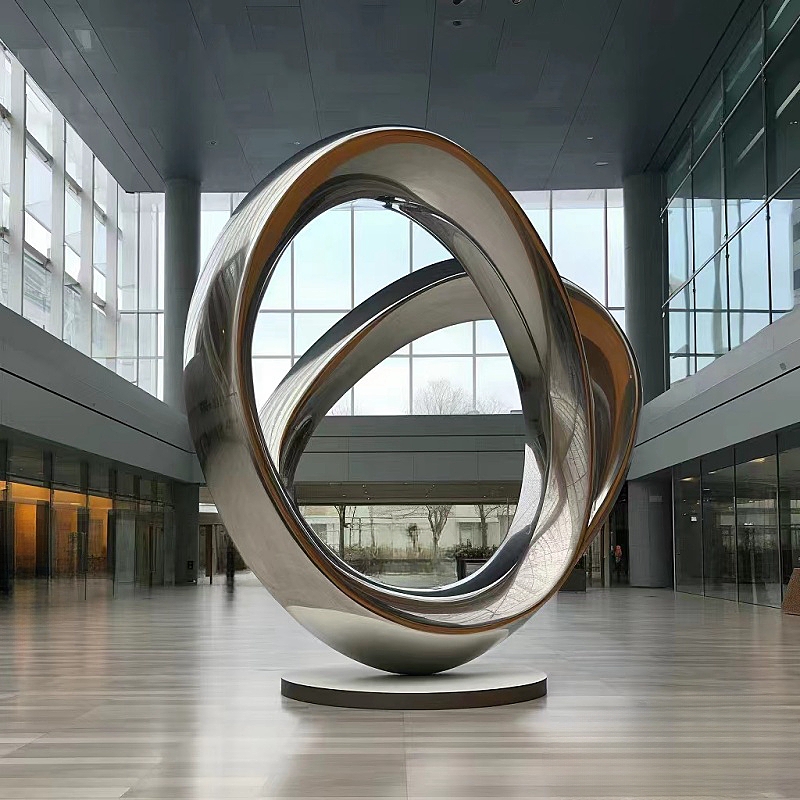 Stainless Steel Mobius Ring Sculpture
